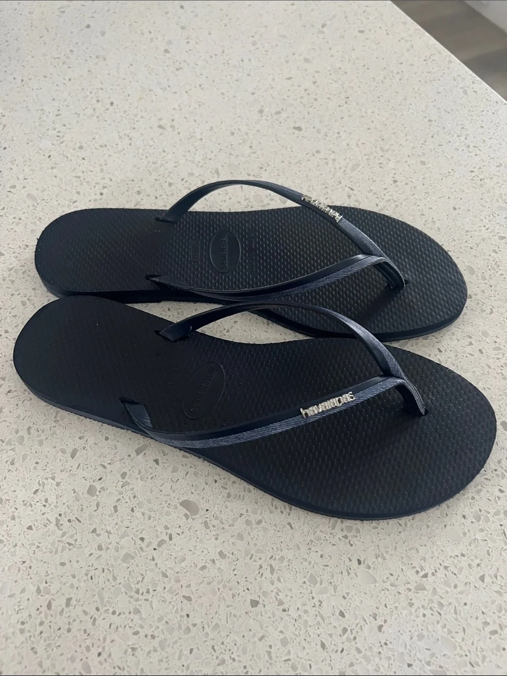 Havaianas Slim Flip Flops in Dark Blue